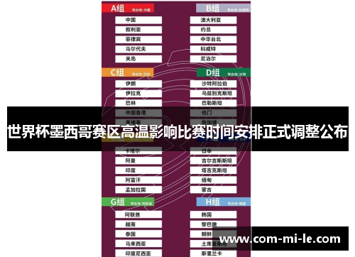 世界杯墨西哥赛区高温影响比赛时间安排正式调整公布